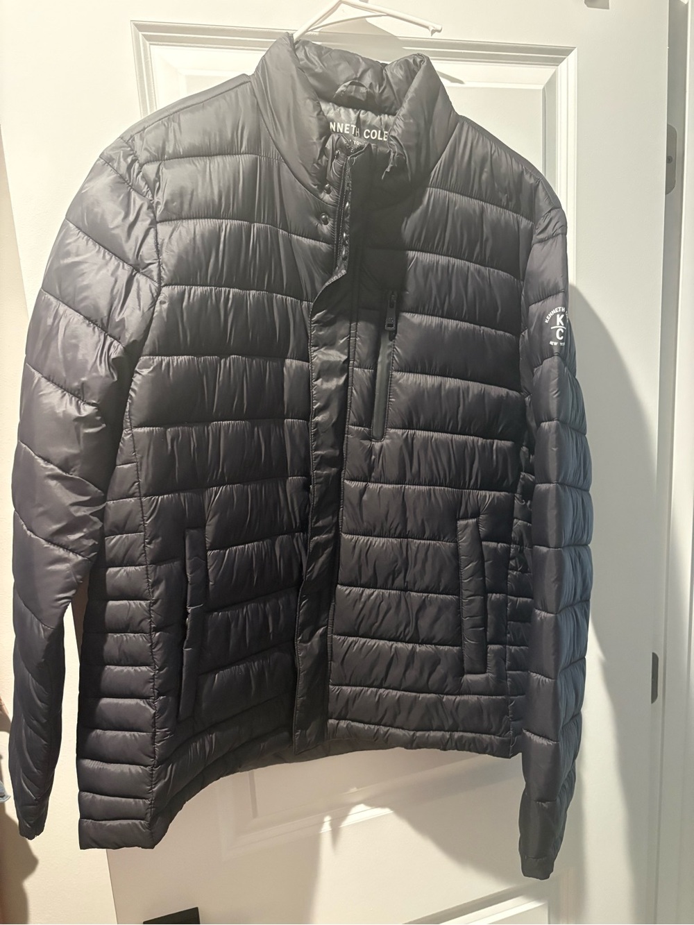 Kenneth Cole Black Quilted Packable Puffer Jacket